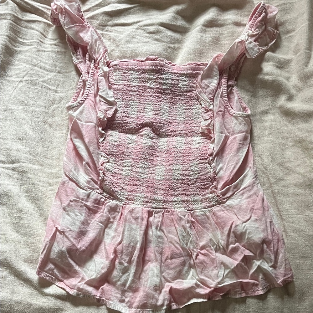 Old Navy Pink and White Textured Top